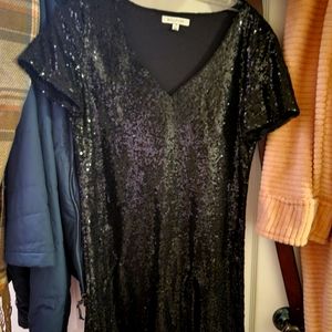 Black sequin dress